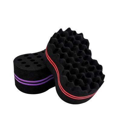 China DIY Hair Curling Stying Factory Copy Engraved Curly Wave Hair Custom Logo Sided Twist Sponge Foam Harder Top Magic Two For Black Men for sale