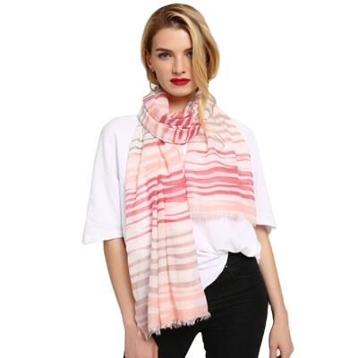 China Stripe Scarf Shawl Plain Spring And Summer European American Fashionable Scarf for sale