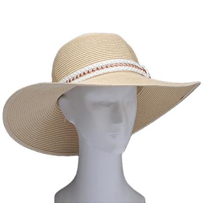 China Wide Beach Straw Hat Personalized Beach Hat Straw Women Sun Custom Beach Character Women Brim Paper for sale