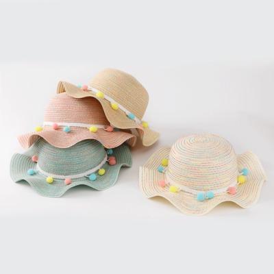 China Wholesale Character TOROS Straw Hat Woven Children Summer Straw Hat Kids Beach Straw Hat For Kids Soft for sale