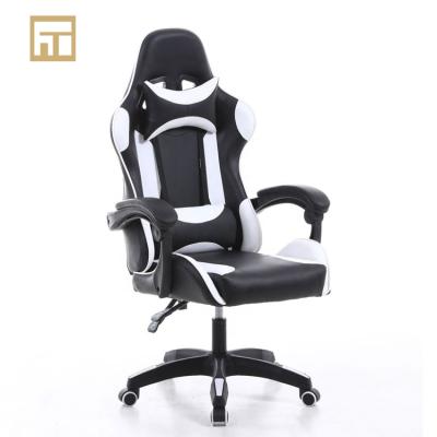 China (Size) Large Size Adjustable Gaming Chair Memory Foam With White Racing Simulator Chair With Arm Gaming Chair Desk for sale