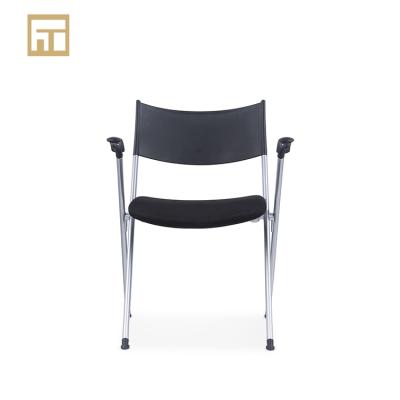 China 2021 Hot Sale Foldable Training Chair PP Foldable With Casters Conference Room Chairs Office Plastic Chair for sale