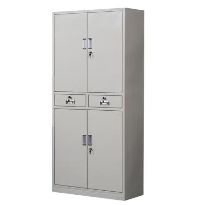 China Modern Cheap Fireproof Waterproof Flat Metal Lock 2 Drawer Steel Storage File Cabinet for sale