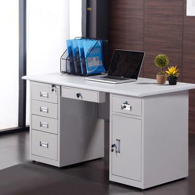 China Solid Wood Furniture With Drawers White Desk Table Executive CEO Office MDF Desk for sale