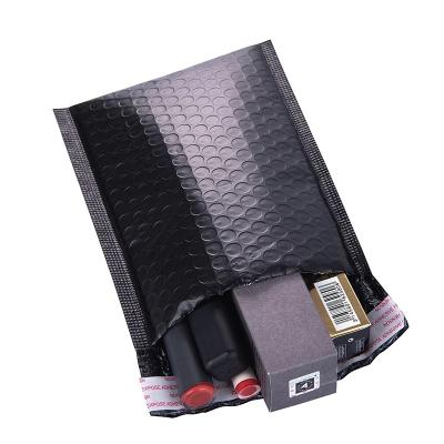 China Strong Shipping Adhesive/Shock-resistance Cosmetic Lipstick Packaging Bag Messenger Shockproof Bag/Waterproof Matte Black Bubble Bag Size 30*40 for sale