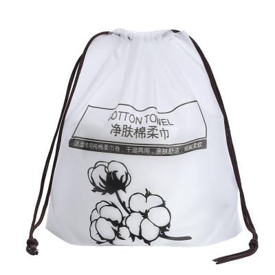 China Recyclable Cotton Towel Bag Face Towel Makeup Face Towel Rope Drawstring Drawstring Clean Bag Recyclable Cotton Towel Bag Makeup Face Towel Pouch for sale