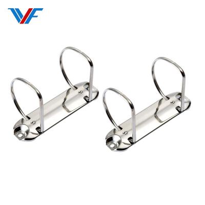 China Stationery Wholesale A4 Nickel Plated Metal Accessory 2 Ring Paper File Clips Metal Ring Binder Clip for sale