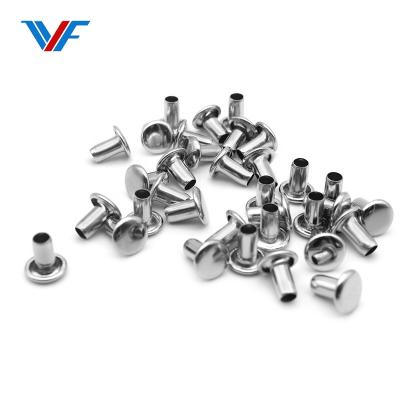 China For Nickel Metal Hollow Rivet 7mm Length Various File Clip Sizes for sale