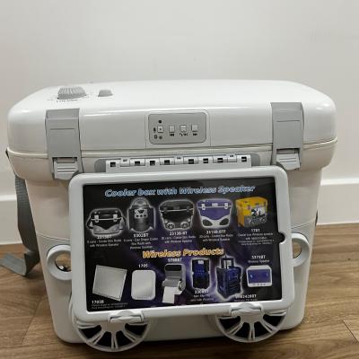 China American Food Beer Can Style Cooler Box with Wireless Speaker and Tablet Holder for sale