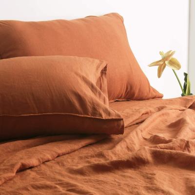 China Create a Cozy Bedroom with Our All-Season 100% French Linen Sheet Set Stone Washed for sale