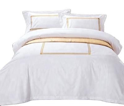 China Poly Cotton Hotel Comfort Sheet Quilt Cover Pillowcase Set for 2.2m 7 feet Bed for sale