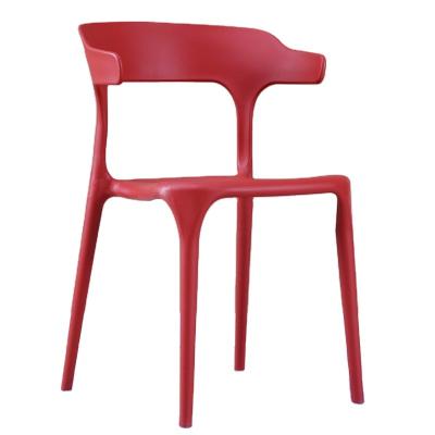 China Ergonomic Design Hot Selling Chair Colorful Plastic Cafe Style Dining Chair Nordic U Shaped Chair for sale