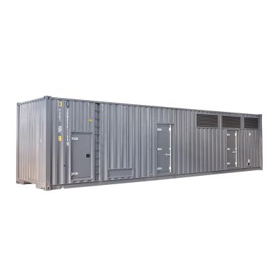 China Standard/automatic start/ATS/Parallel 3000kva 40 feet container silent type generator 3mva diesel generators 2400kw silenced power generation for sale