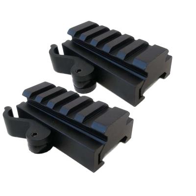 China Tactical Detachable Torch QD 20mm Picatinny Rail Converter Low Profile Riser 5 Slots Block Mount Adapter for sale