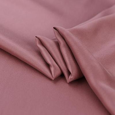 China Organic Luxury  Soft Sand Washed Plain Dyed 100% Pure Silk Duchess Satin Fabric for Clothing for sale