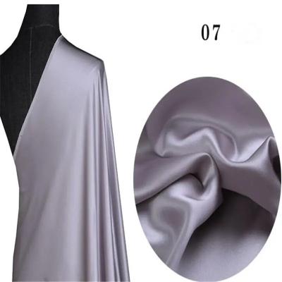 China Organic Promotional Great Solid Color 100% Pure Silk Charmeuse Satin Fabric for Wedding Dresses for sale