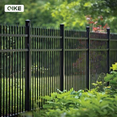 China Easily Assembled Sustainable black fence iron fence panels house fence for home for sale