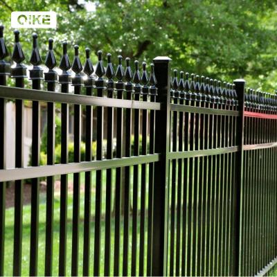 China Easily Assembled Modern iron fence panels wrought black manufacturer fence black fence panels for sale