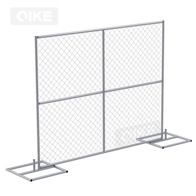 China Easily Assembled America Galvanized Parking Lot Outdoor Mobile Temporary Event building fencing Chain Link Security Metal Fence Starter Kit panel for sale