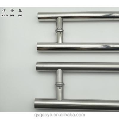 China Modern stainless steel glass door for bathroom, bathroom, H-handle, hotel sliding door for sale