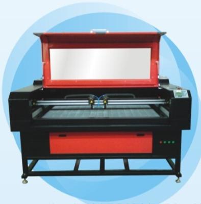 China Double Laser Cutter Head Laser Cutting Machine 65W x2 Garment Gauge Shoes Making Laser Cutting Machine for sale