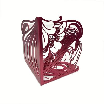 China Al High Quality Black Stainless Steel Sheet Metal Equipment Customized Decor Cafe Library Home Decorations for sale