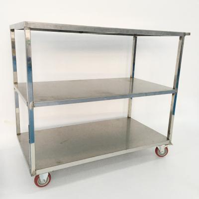 China Stainless Steel Movable Shelf Customized With 4 Wheels Use For Industrial Equipment for sale