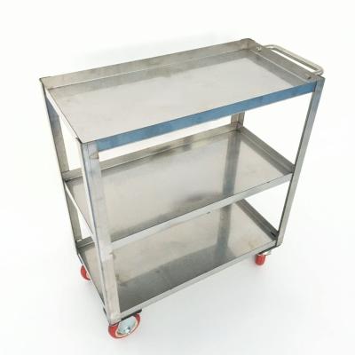 China Stainless Steel Warehouse / Supermarket / Library Storage Cart Metal Sheet Factory Make for sale