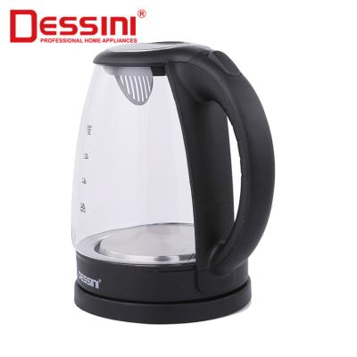 China Wholesale 360 ​​Degree Rotating Home Water Heater Household Electric Glass Kettle Base DESSINI New Kitchen Appliances 1.8l for sale