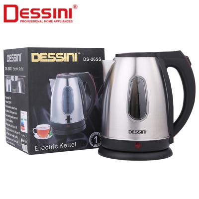 China 360 Degree 1.8L Base DESSINI Home Appliance Stainless Steel Rotation High Quality Water Heater Household Electric Kettle for sale