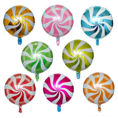 China Aluminum Foil Balloon 18 Inch Round Party Candy Foil Balloons Supplies Children's Birthday Party Decoration Candy Aluminum Foil Balloons for sale