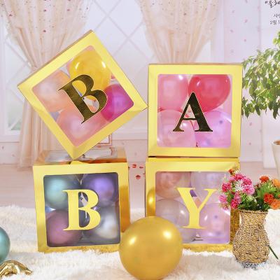 China Materials factory wholesale 26 letters DIY wedding stage layout balloon box BABY birthday party decoration LOVE wedding piece for sale