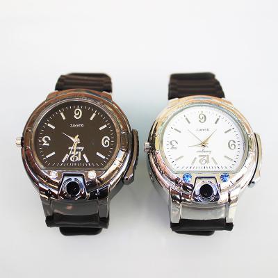 China Wholesale Safety Lighters Watch With Strap Open Flame Cigarette Butane Gas Lighter for sale