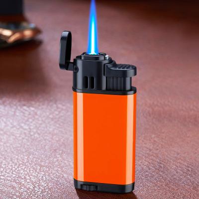 China Custom bule flame gradient metal laser igniter safety advertising promotion logo inflatable torch igniter for sale