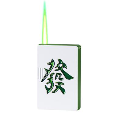 China 2022 New Design Safety Mahjong Creative Butane Gas Torch Lighter Greener Flame for sale