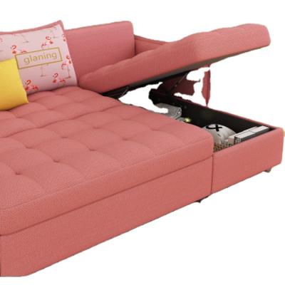 China Foldable Sectional Sofa Cum Beds Furniture With Storage For Living Room for sale