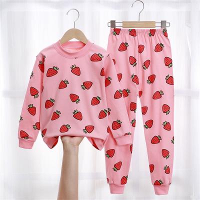 China Toddler Kid Clothes Thermal Cotton Printed Girls Pajamas Set Kids Sleepwear for sale