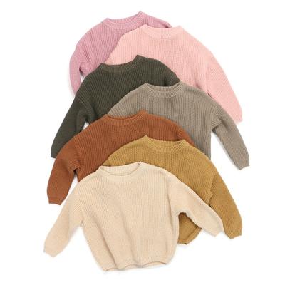 China New Fashion 0-5years Autumn Winter Baby Girl Toddler Girl Solid Knitting Top Sweater Newborn Anti-Shrink Long Sleeve for sale