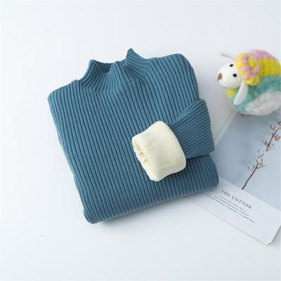 China Hot Anti-Shrink Solid Wool Turtle Neck Knitwear Girl Kids Sweater Latest Sweater Designs For Girls for sale