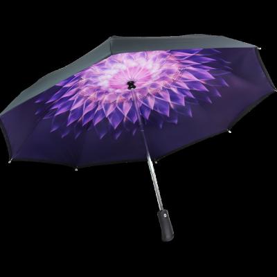 China Auto-open Custom 21 Inch 8k Luxury UPF50+ umbrella new design folding blank black double layer auto open and close umbrella for sale