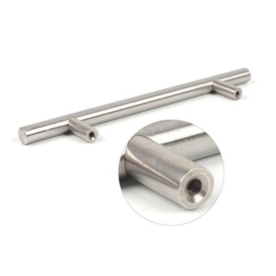 China Mordern Single Double Hole Furniture Hardware High Quality Solid Stainless Steel Pull Handle For Cabinet Door for sale