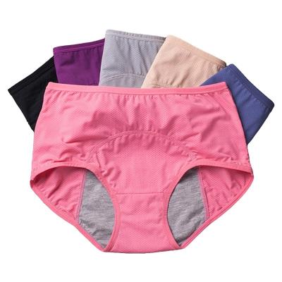 China Antibacterial Large Size Women's Cotton 3-Layer Leakproof Menstrual Pants for sale