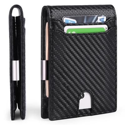 China RFID Slim Wallets For Men RFID Money Clip Wallet Slim Minimalist Front Pocket Credit Card Wallet Minimalist Bifold for sale