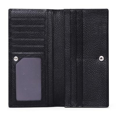 China RFID RFID Blocking Ultra Slim Real Leather Credit Card Holder Clutch Wallets for Women for sale