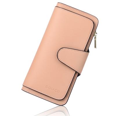 China RFID Women's Korean Designer Leather Wallet Long For Lady Custom Wholesale Purses And Ladies Purses for sale