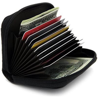 China RFID RFID Blocking Credit Card Case Holder Security Travel Genuine Leather Wallet for sale