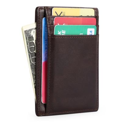 China Slim Slim RFID Front Pocket Wallet Minimalist Secure RFID Credit Card Holder for sale