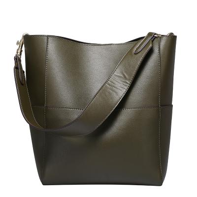 China Geometric Ladies Tote Bags High Quality Women Bucket Handbags Solid High Quality Leather Women Shaped for sale