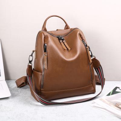 China 2022 Hot Selling Water Resistant High Quality Luxury PU Handbag Woman Black Leather Backpack for sale