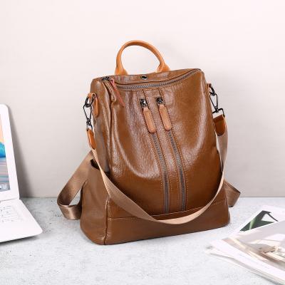 China Hot sale pu leather backpack ladies water resistant ladies vegan backpack university mochila de Para mujeres leather women's leather backpack manufacturer for sale